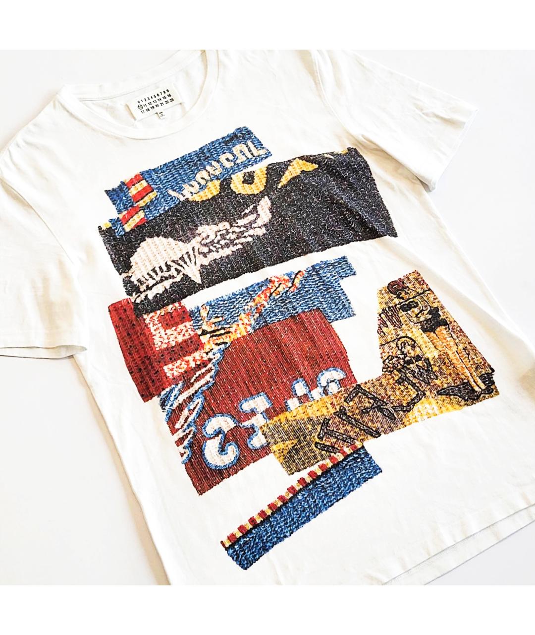 MAISON MARGIELA Белая хлопковая футболка, фото 2