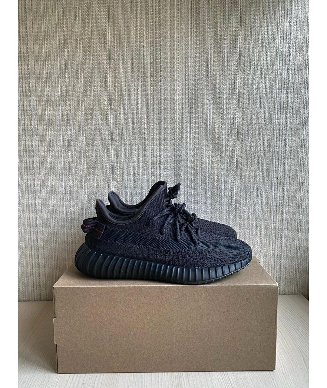 ADIDAS YEEZY Черные текстильные низкие кроссовки / кеды, фото 5