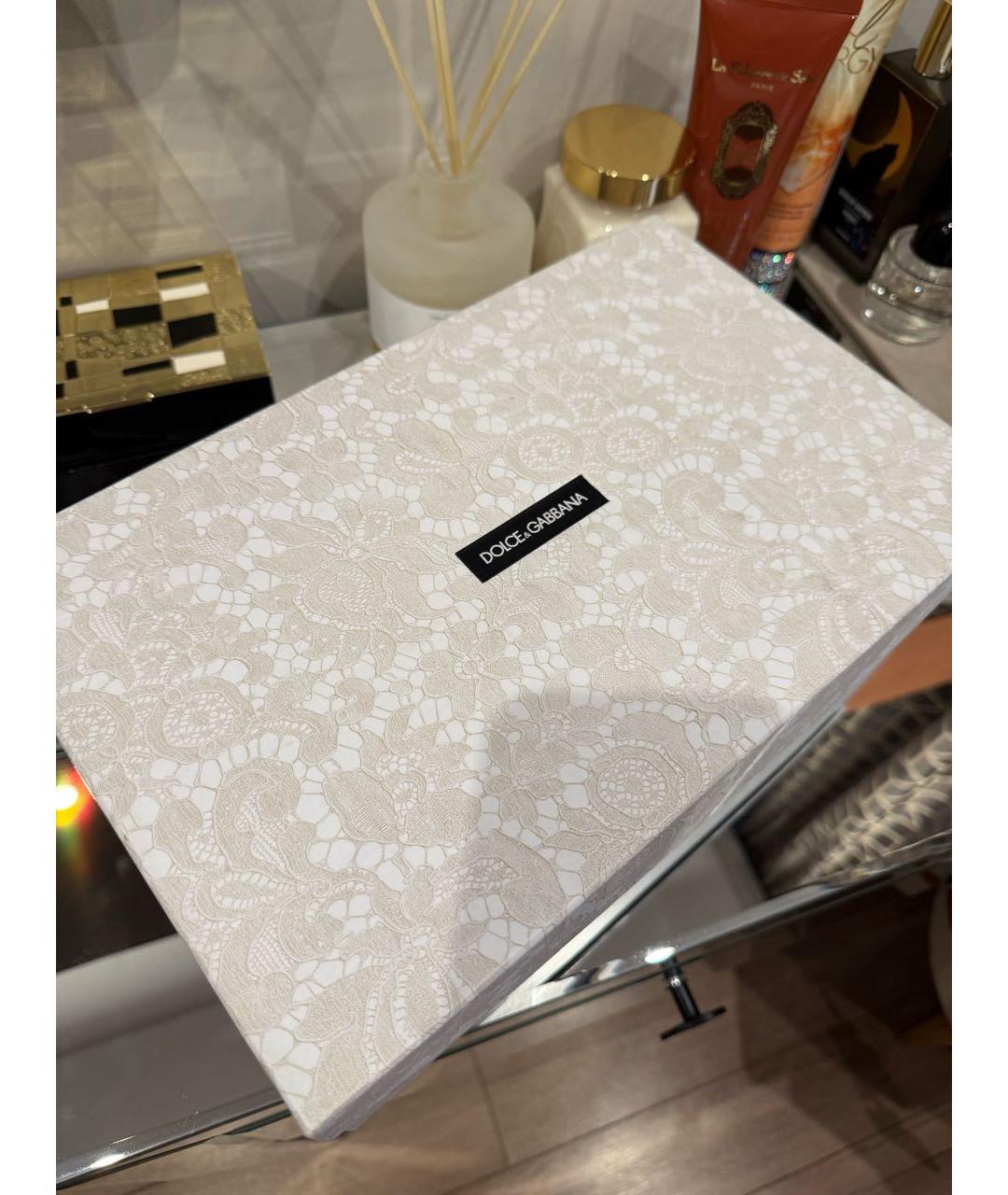 DOLCE&GABBANA Белые текстильные туфли, фото 6