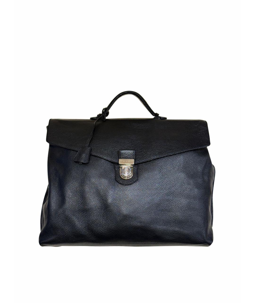 DOLCE&GABBANA Черный кожаный портфель, фото 9