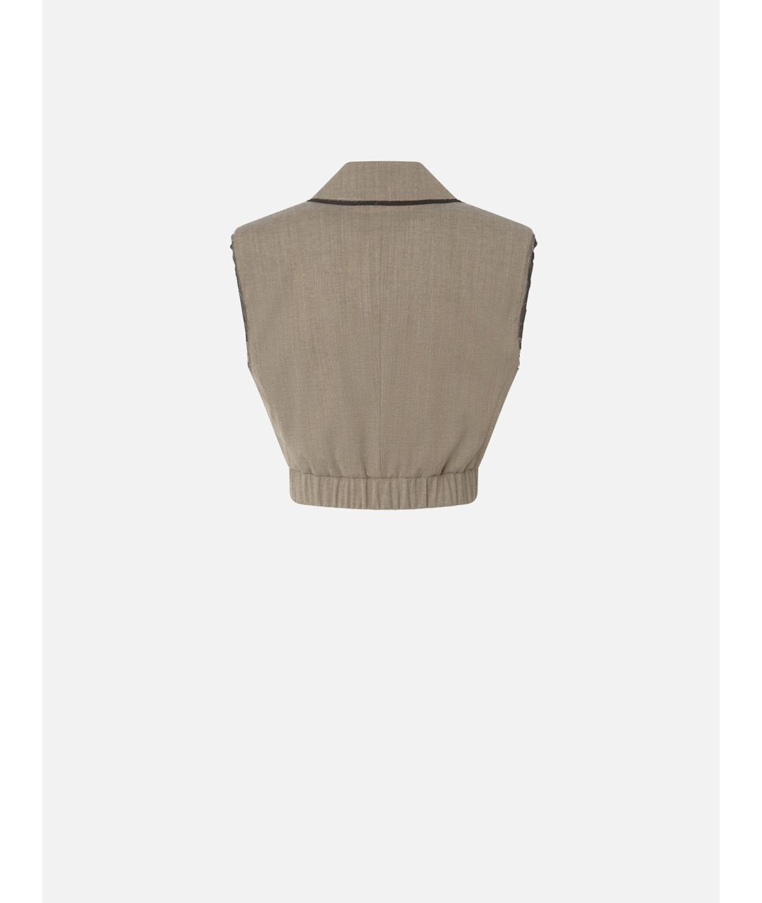 PINKO Серый шерстяной жилет, фото 5