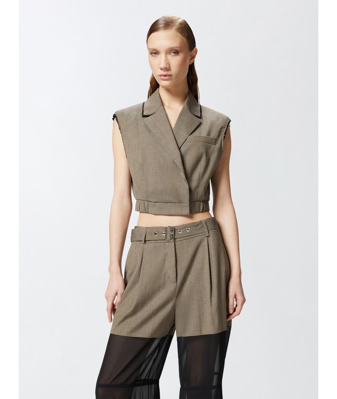 PINKO Серый шерстяной жилет, фото 3