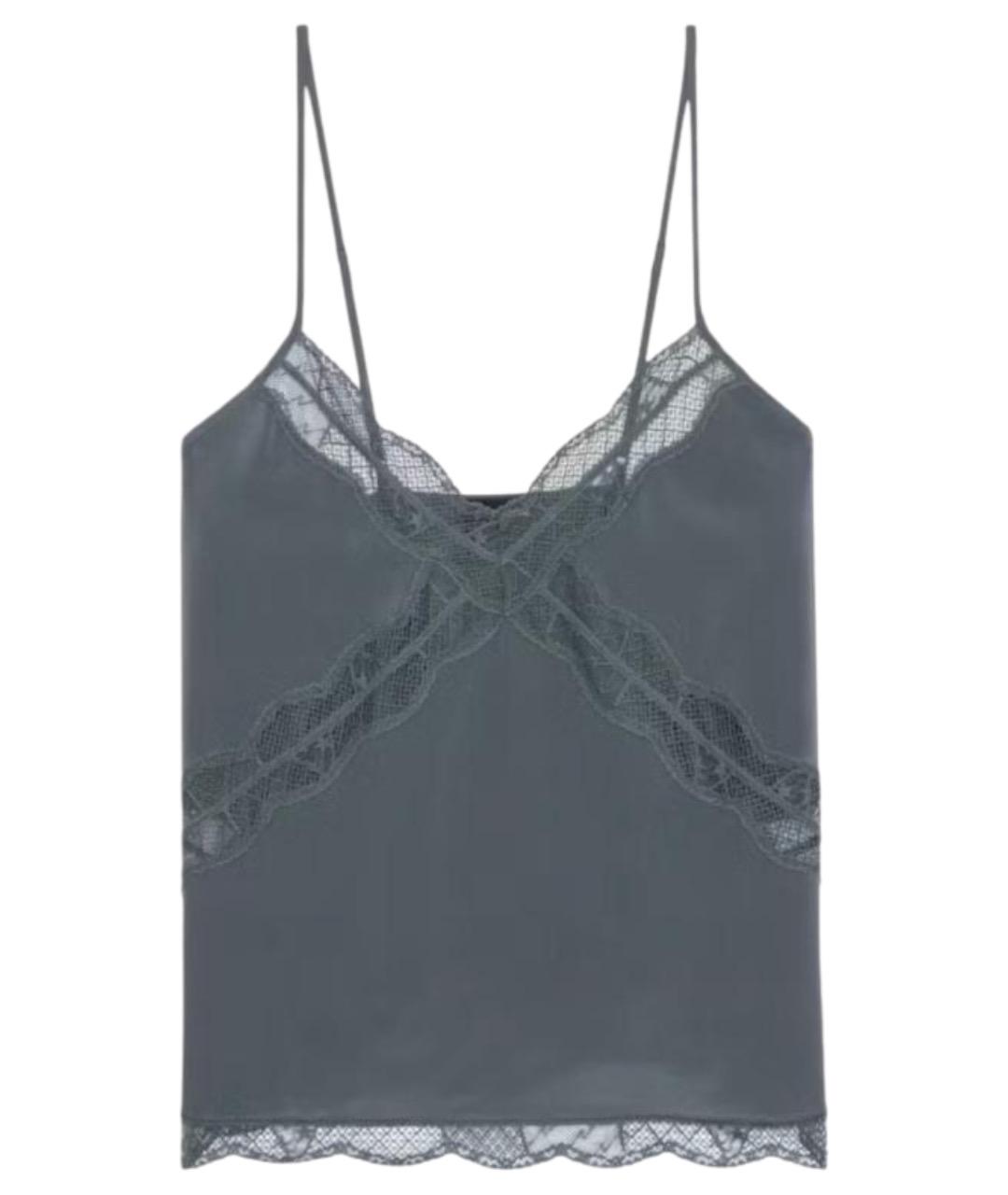 ZADIG & VOLTAIRE Серая шелковая майка, фото 1