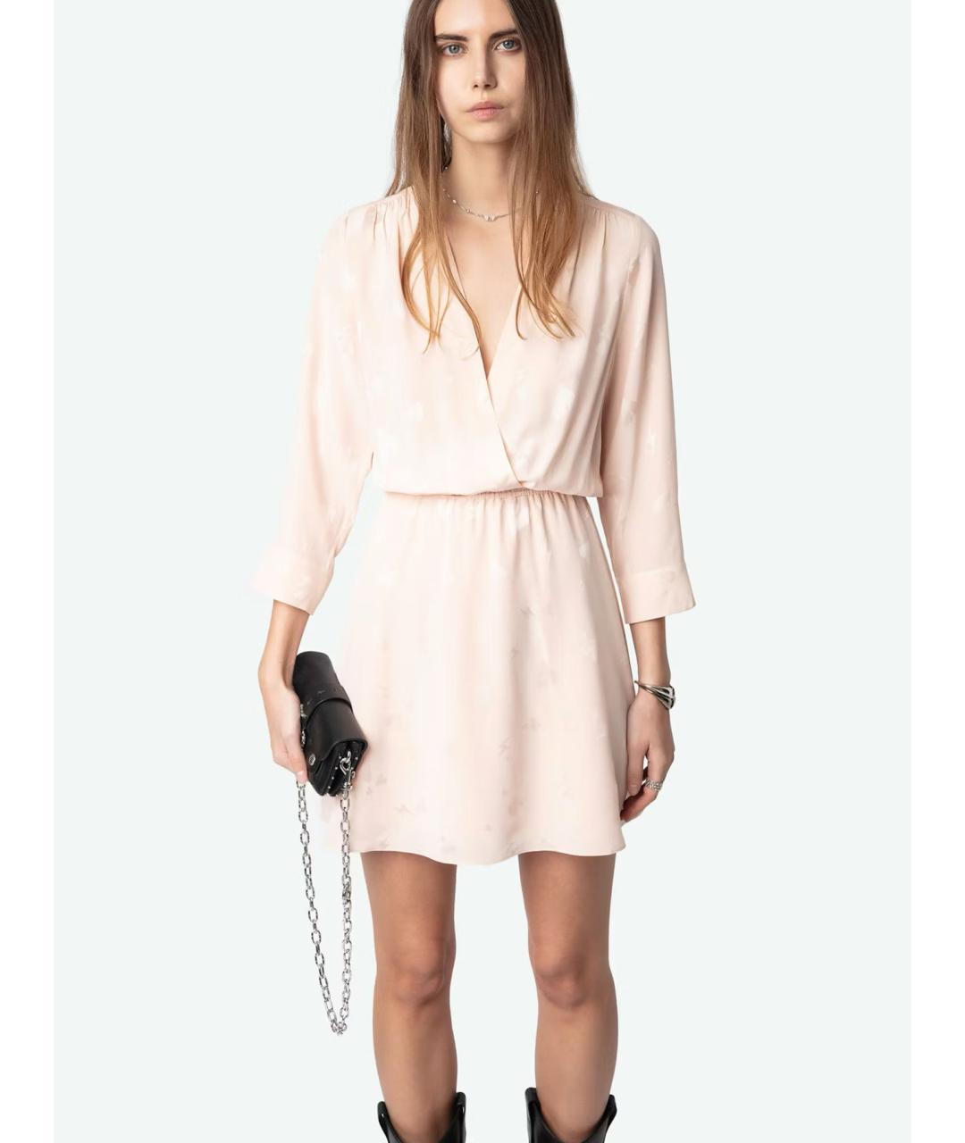 ZADIG & VOLTAIRE Розовое повседневное платье, фото 6