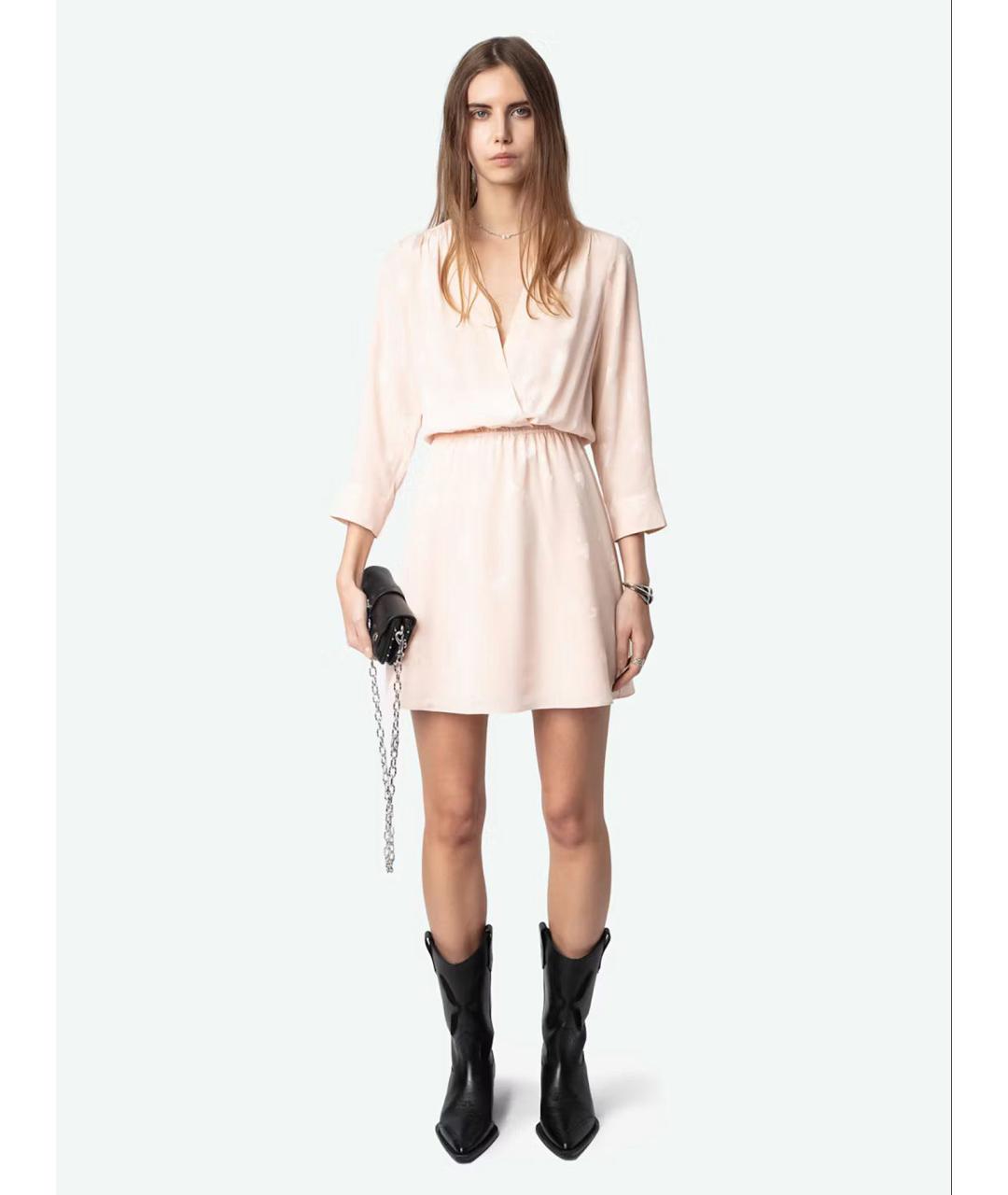ZADIG & VOLTAIRE Розовое повседневное платье, фото 3