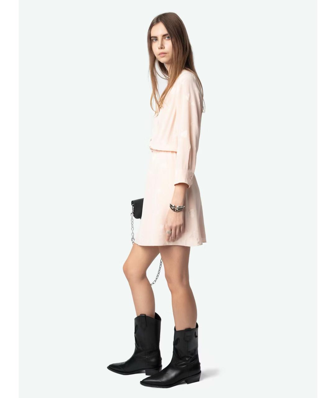 ZADIG & VOLTAIRE Розовое повседневное платье, фото 4