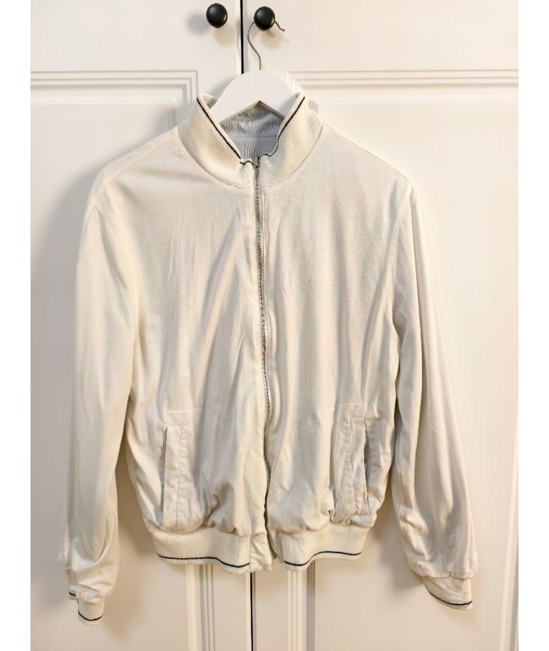 ERMENEGILDO ZEGNA XXX Белая хлопковая куртка, фото 3