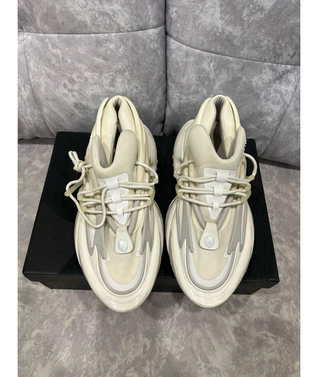 BALMAIN Белые неопреновые кроссовки, фото 2
