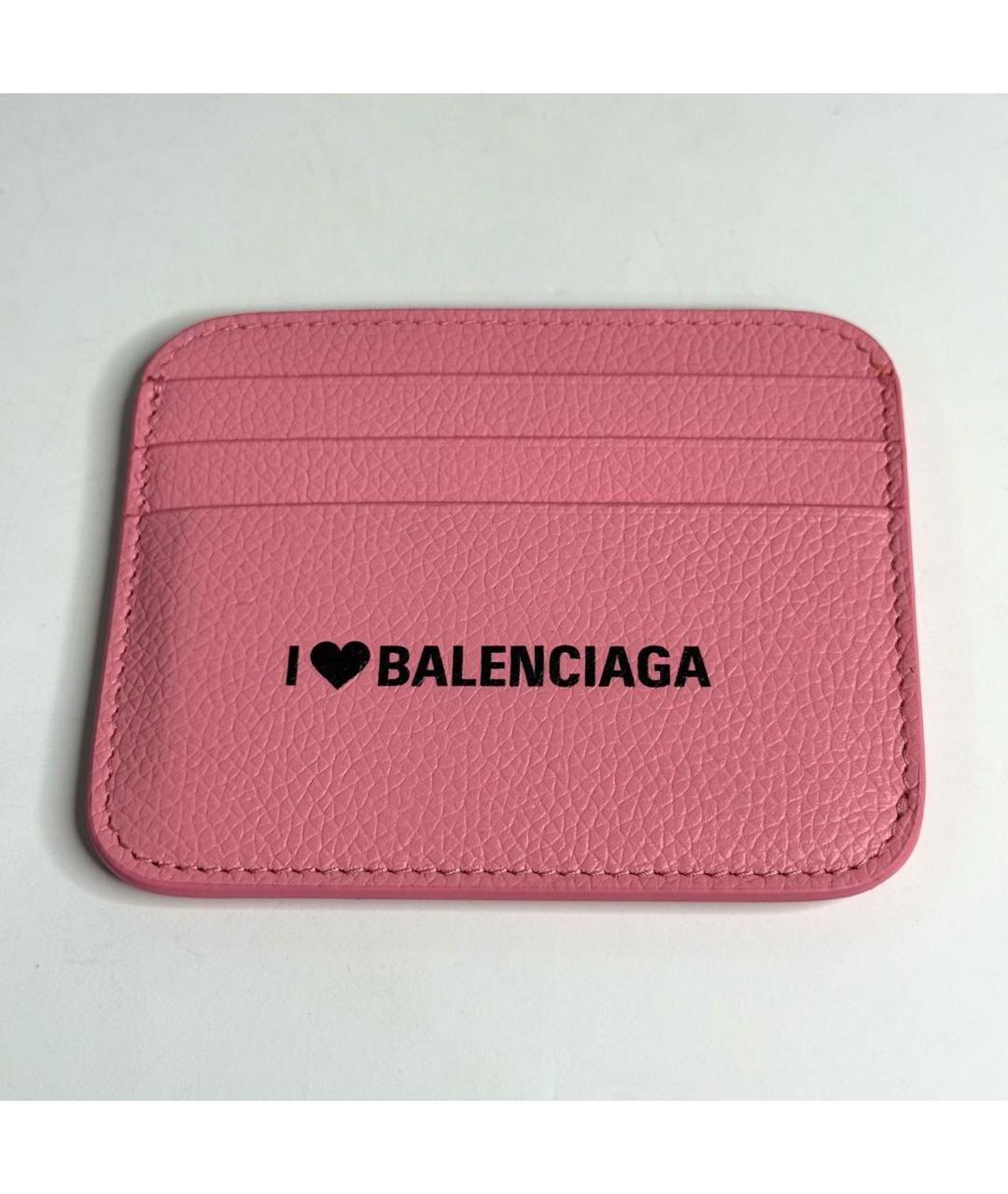 BALENCIAGA Розовый кожаный кардхолдер, фото 7