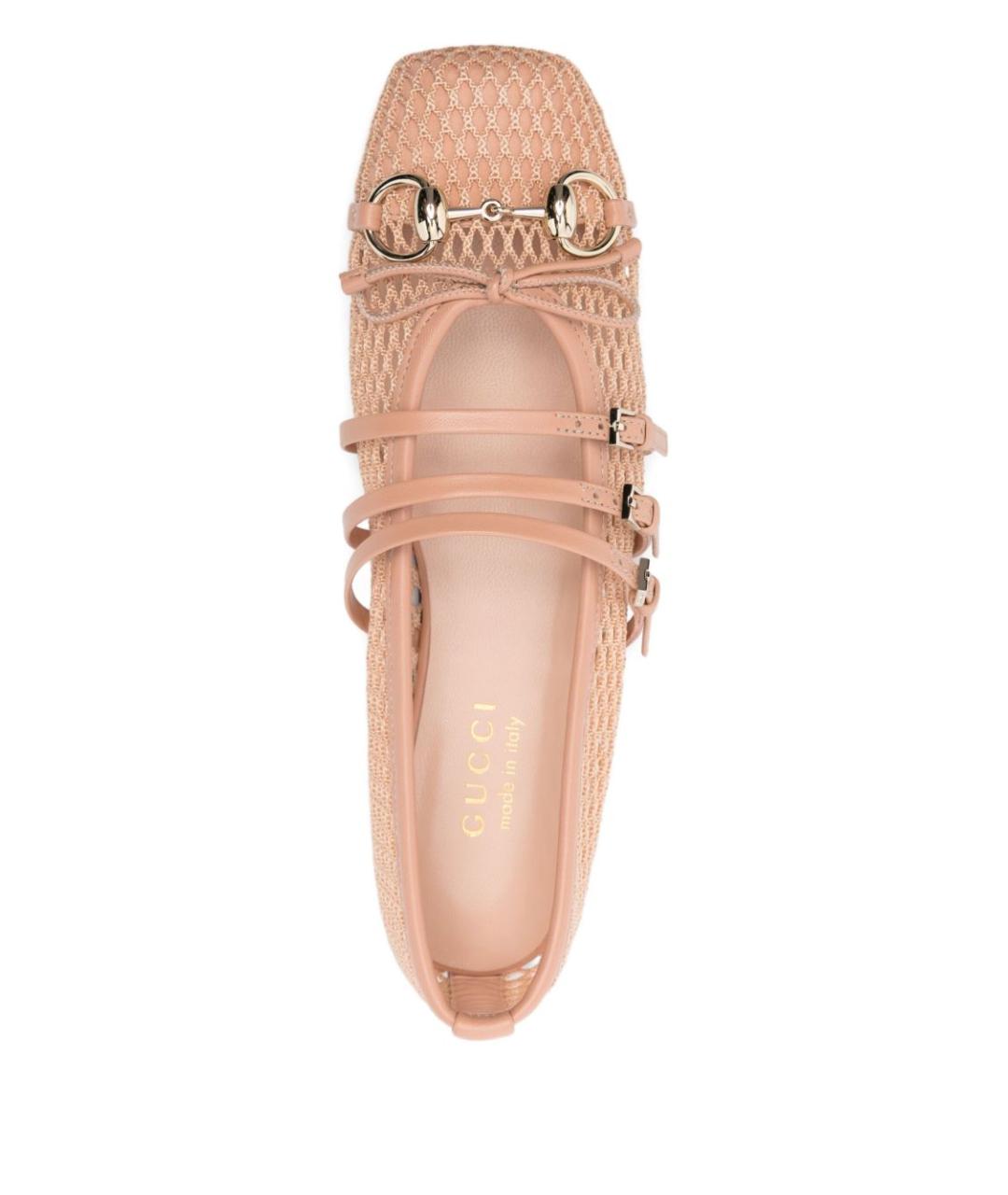 GUCCI Бежевые балетки, фото 4