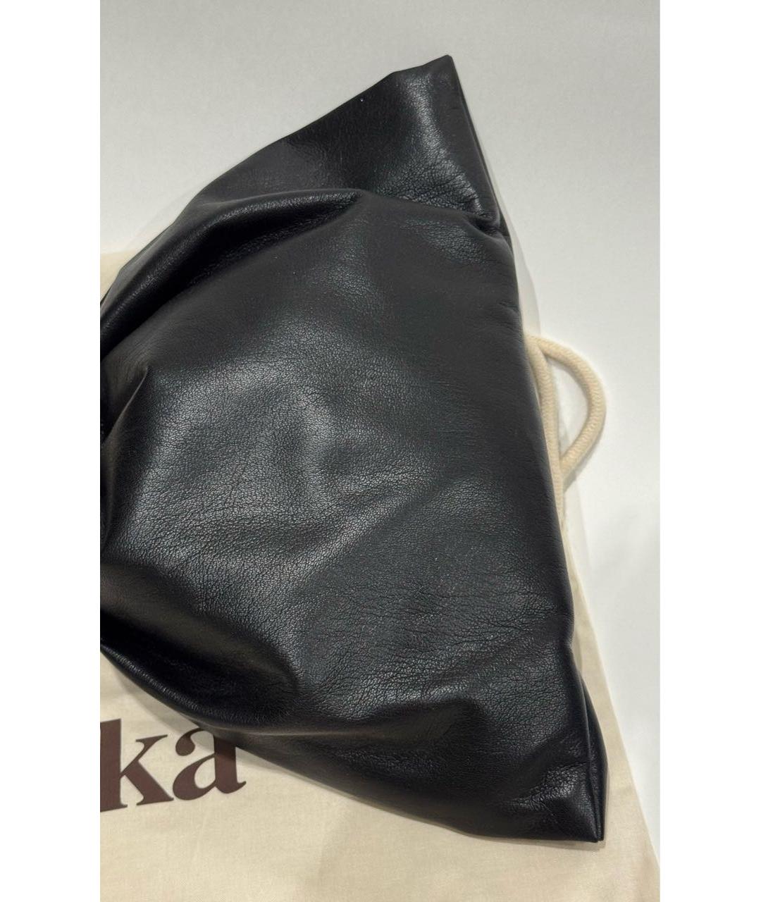 NANUSHKA Черная сумка с короткими ручками из искусственной кожи, фото 6