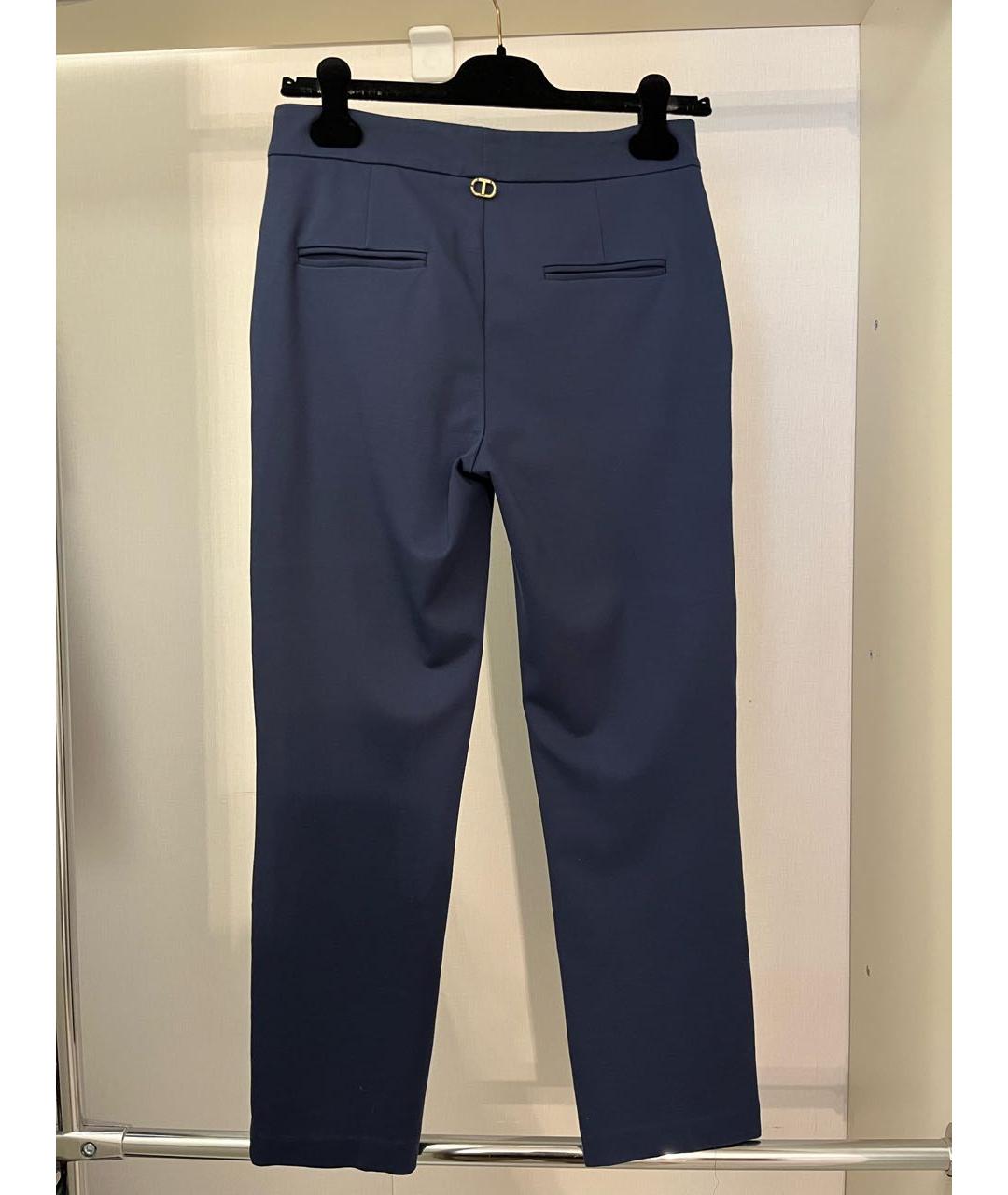 TWIN-SET Синий вискозный костюм с брюками, фото 5