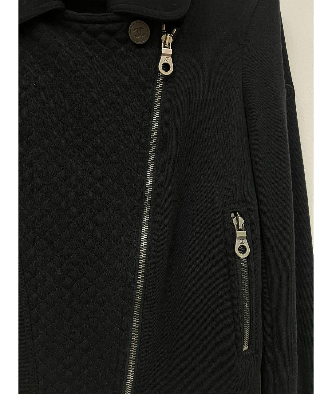 CHANEL Черная шерстяная куртка, фото 2