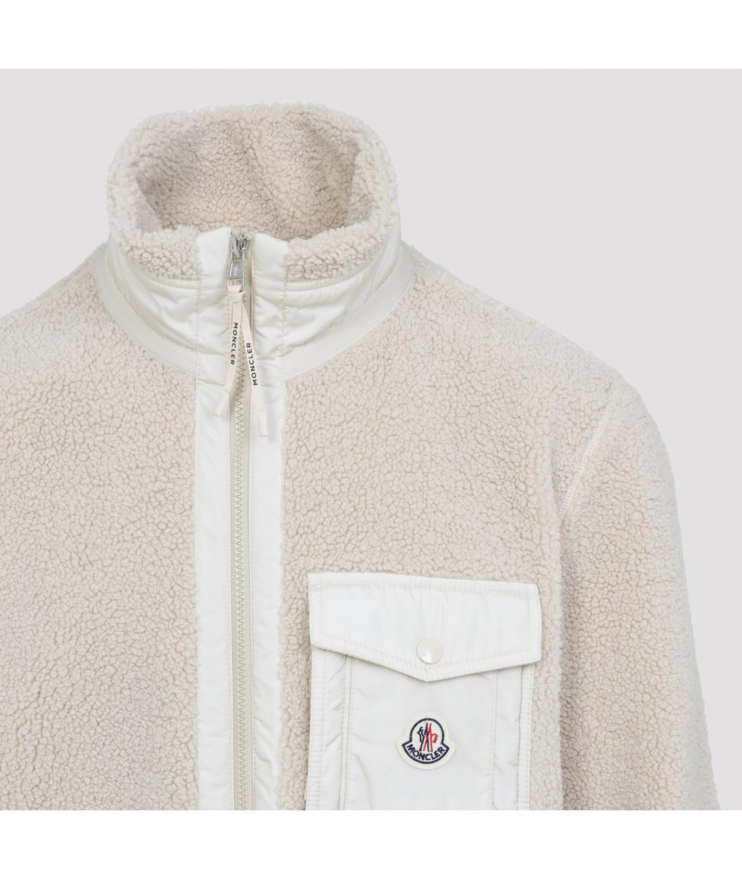 MONCLER Бежевая полиэстеровая куртка, фото 5