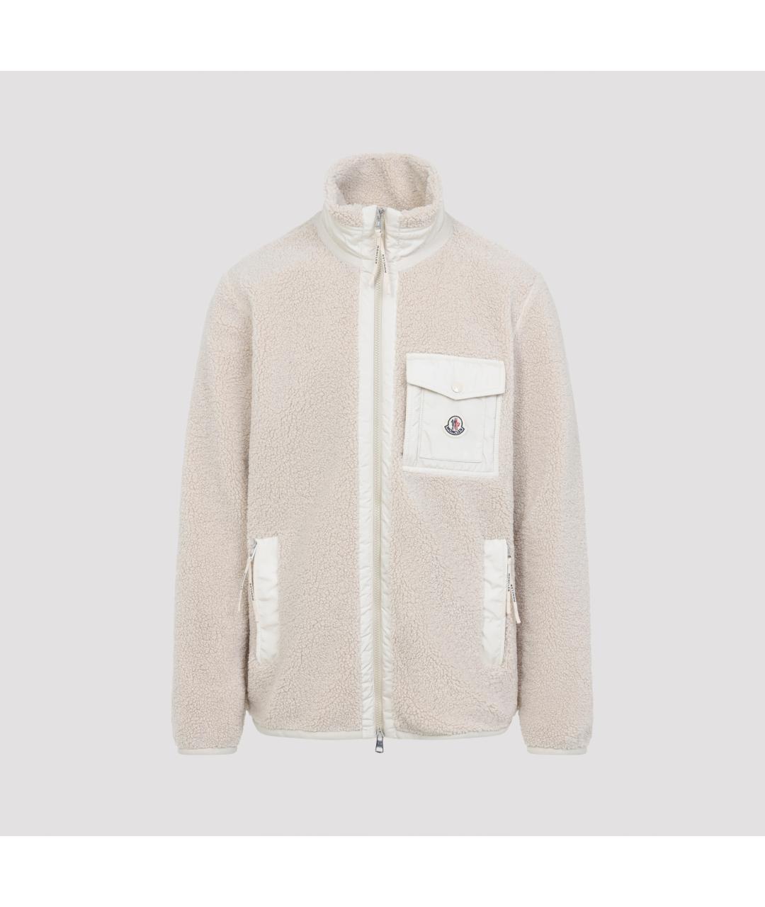 MONCLER Бежевая полиэстеровая куртка, фото 2