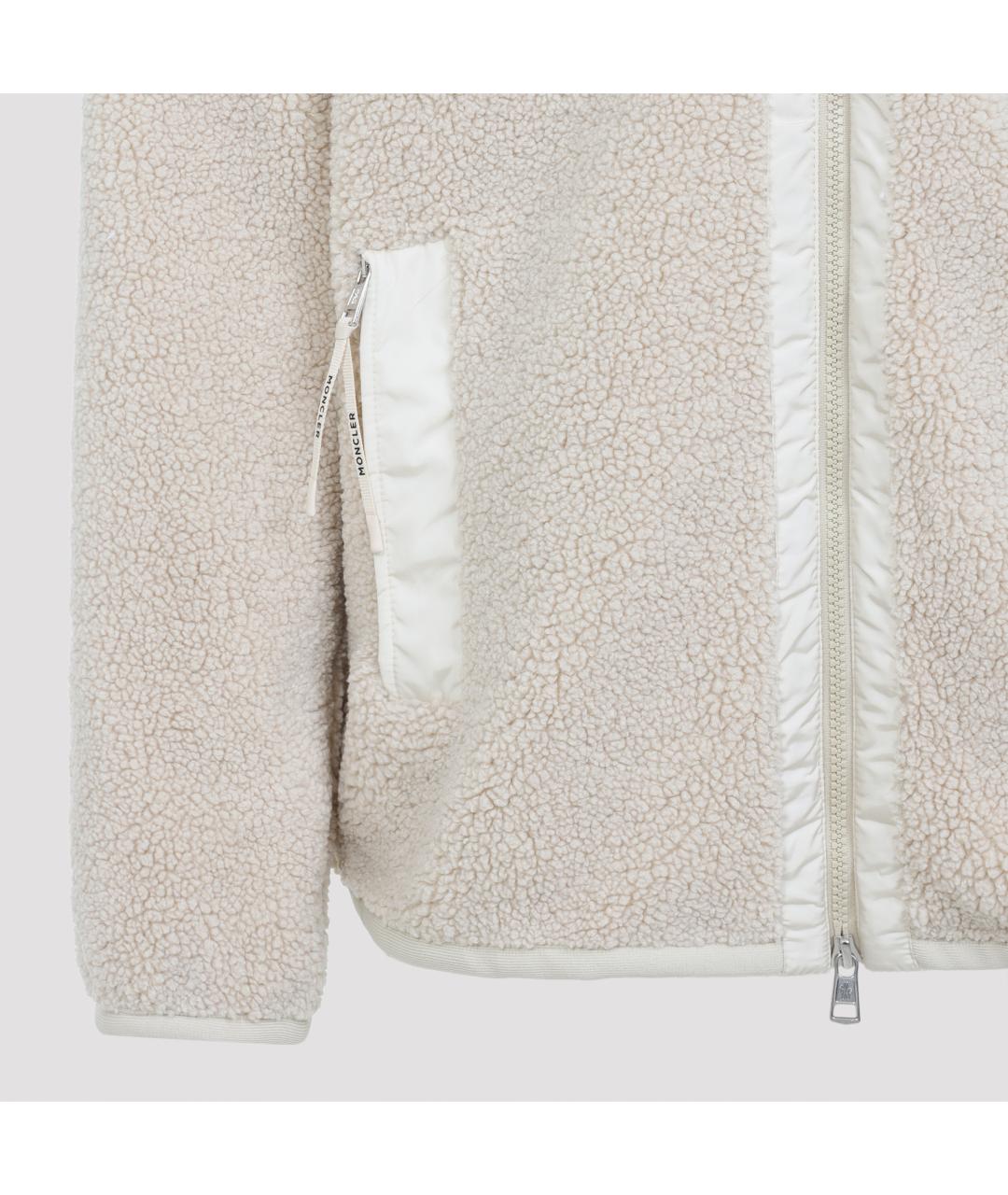 MONCLER Бежевая полиэстеровая куртка, фото 4