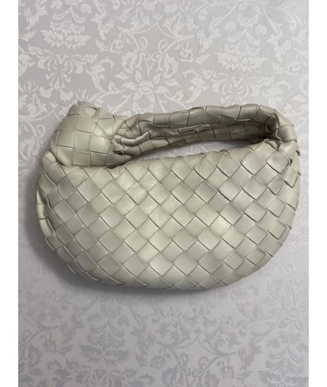 BOTTEGA VENETA Белая кожаная сумка тоут, фото 3
