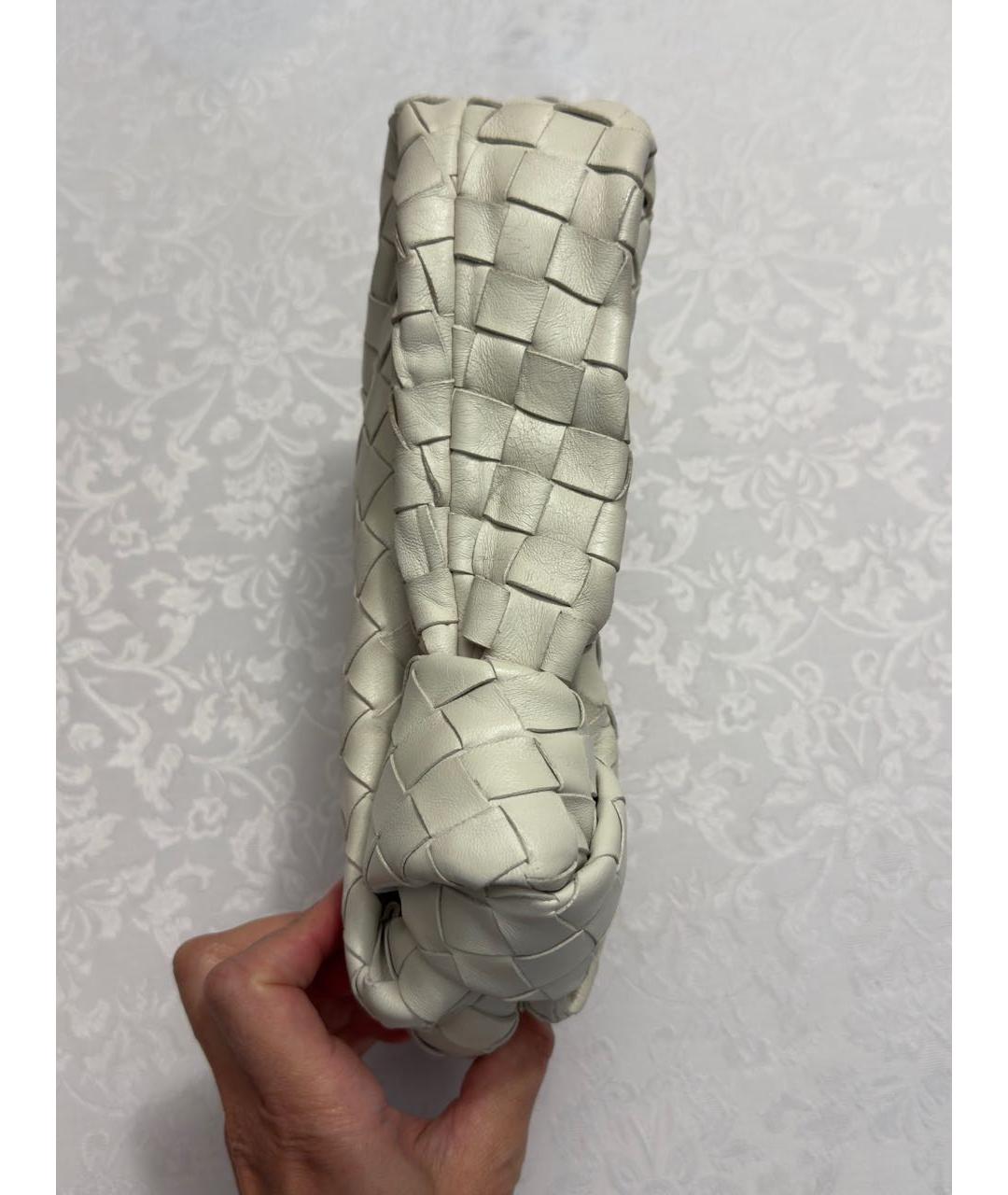 BOTTEGA VENETA Белая кожаная сумка тоут, фото 6