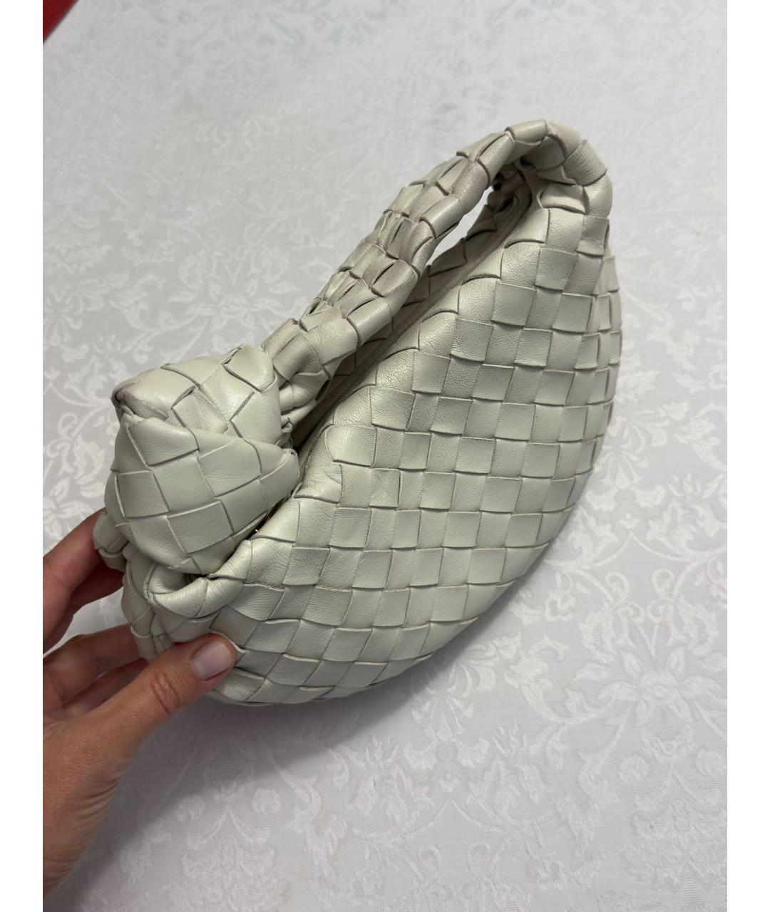 BOTTEGA VENETA Белая кожаная сумка тоут, фото 2