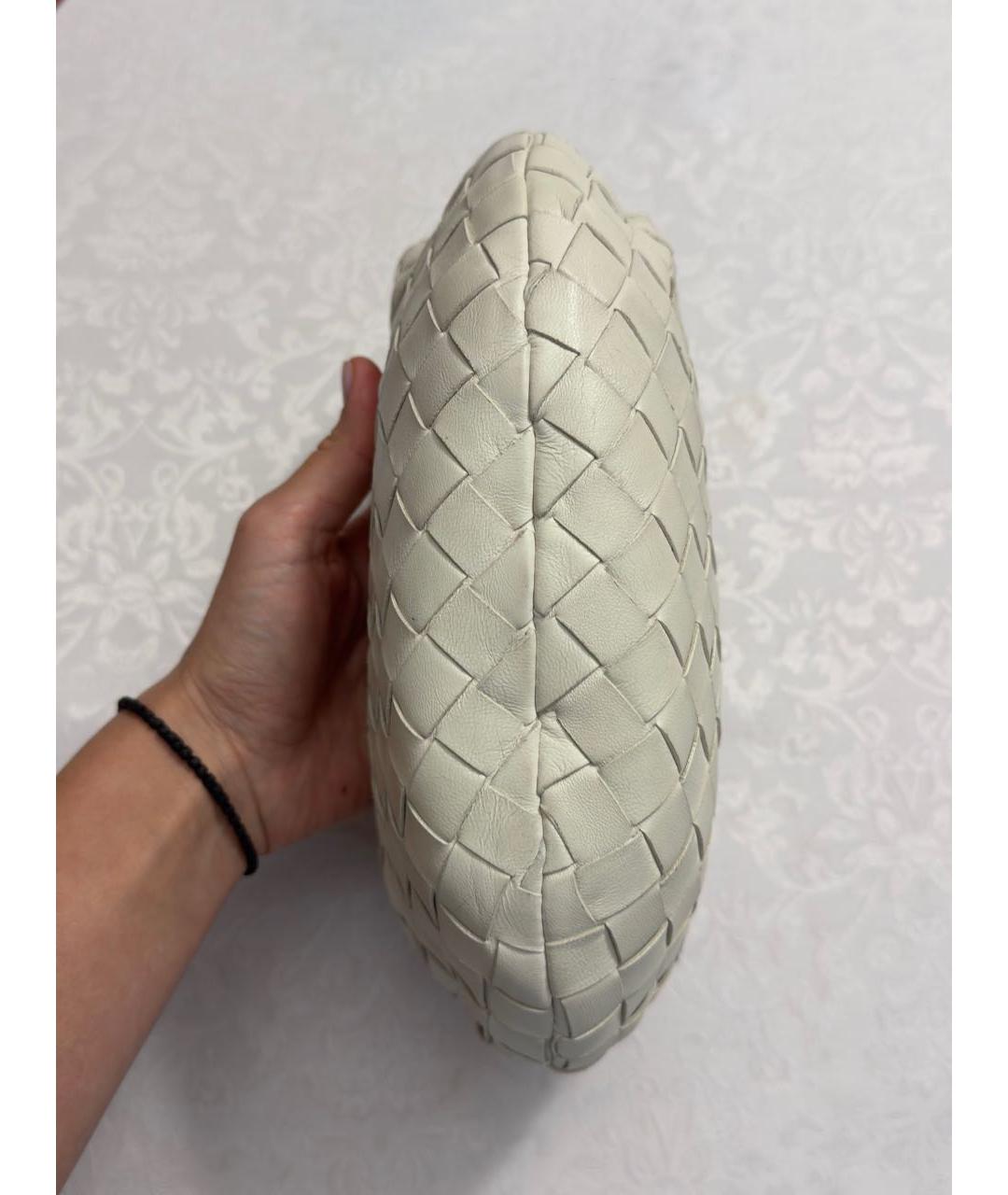 BOTTEGA VENETA Белая кожаная сумка тоут, фото 5