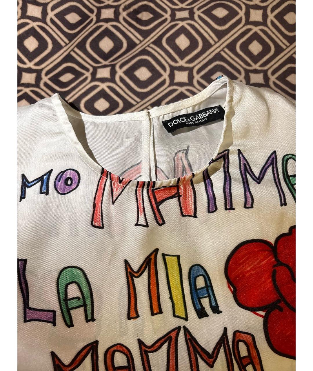 DOLCE&GABBANA Мульти шелковая блузы, фото 3