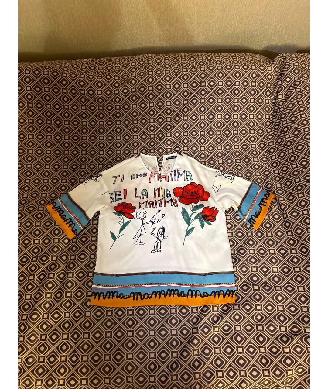 DOLCE&GABBANA Мульти шелковая блузы, фото 5