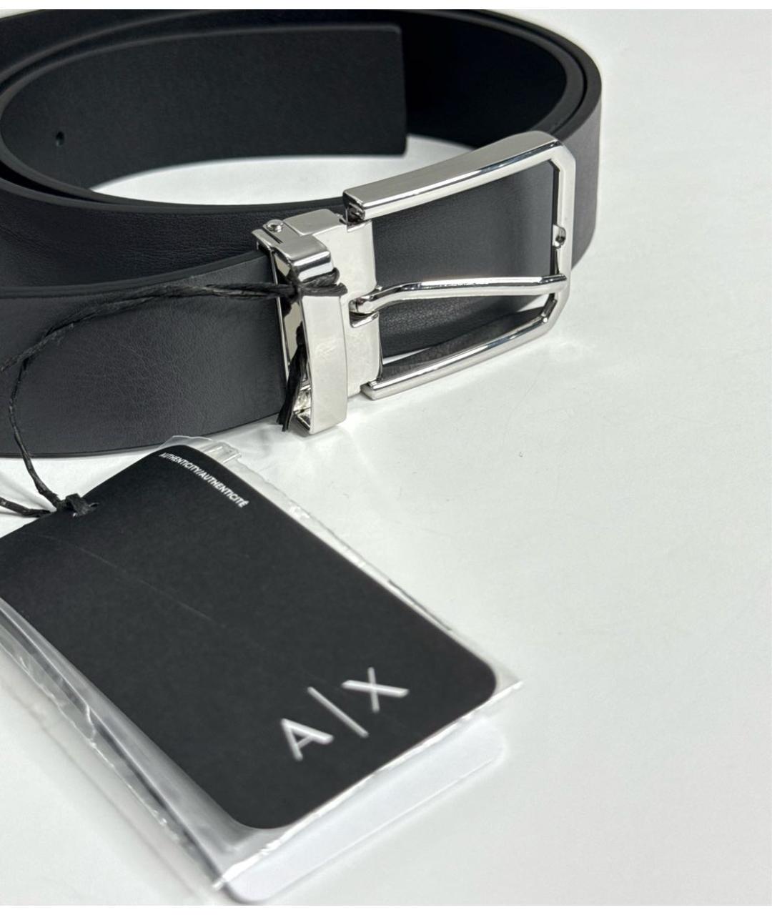 ARMANI EXCHANGE Черный кожаный ремень, фото 2