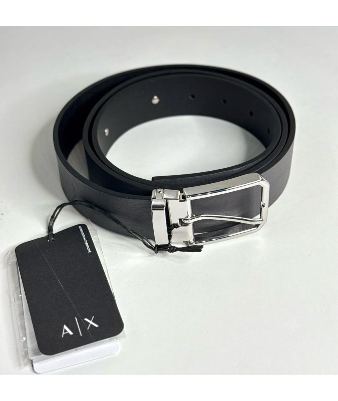 ARMANI EXCHANGE Черный кожаный ремень, фото 5