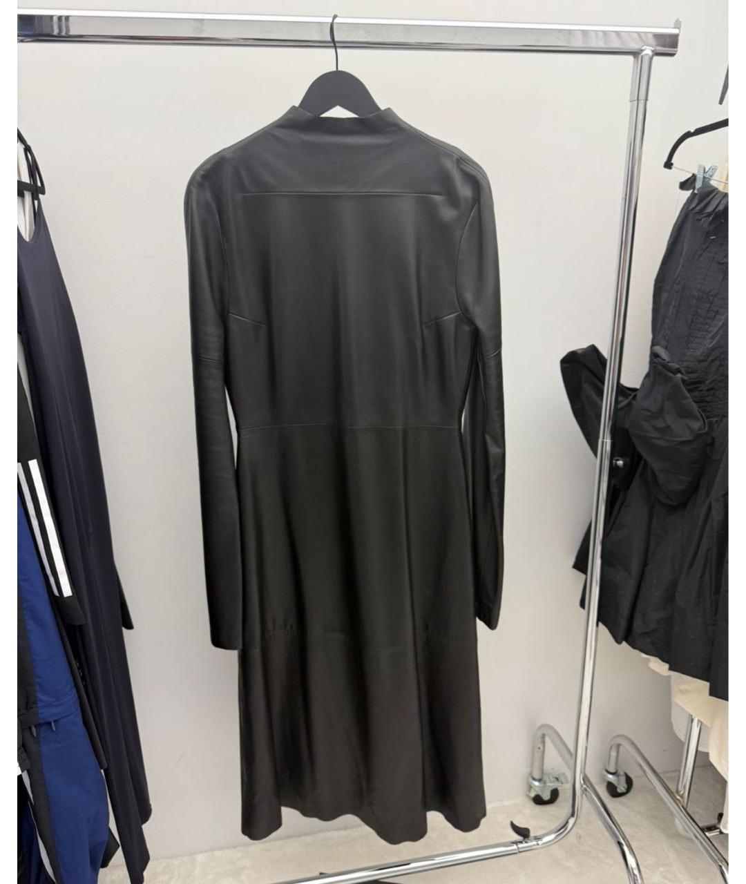 VETEMENTS Черное кожаное повседневное платье, фото 4
