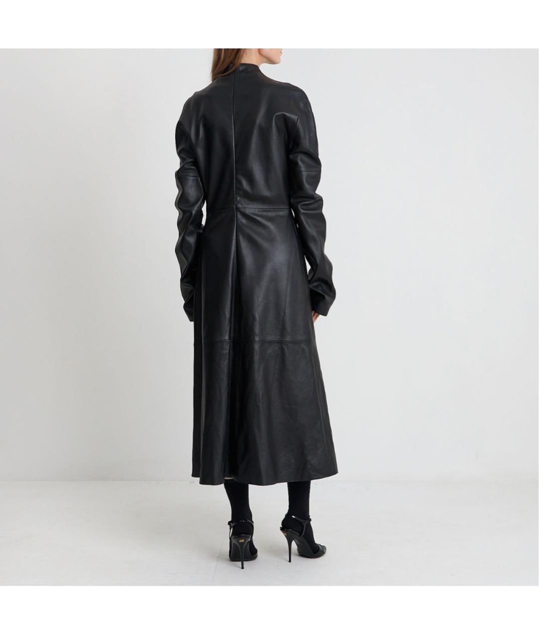 VETEMENTS Черное кожаное повседневное платье, фото 3