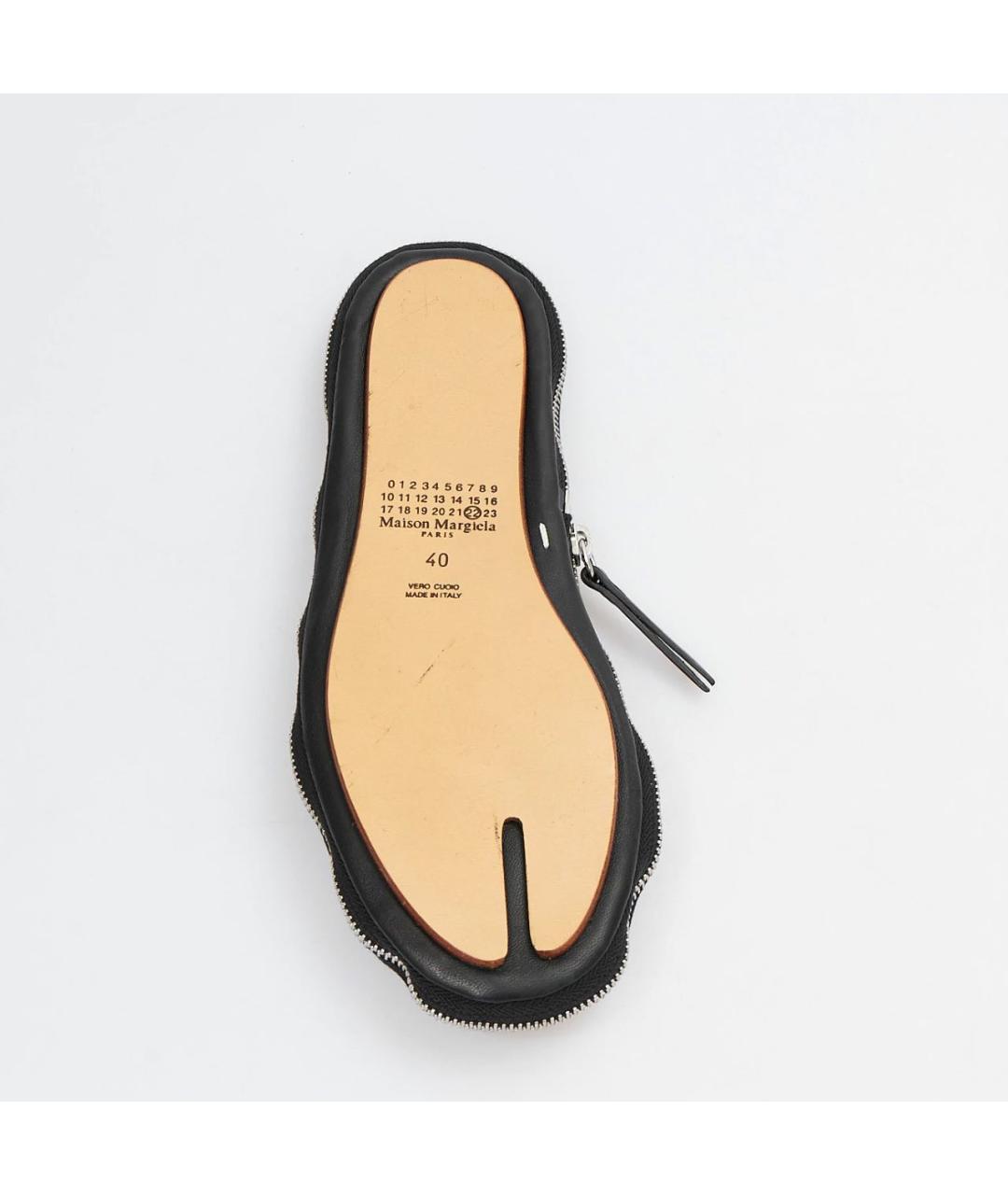 MAISON MARGIELA Черные бархатные мюли, фото 5