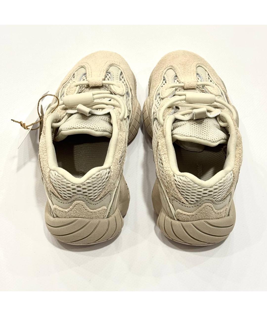 ADIDAS YEEZY Бежевые замшевые кеды, фото 3