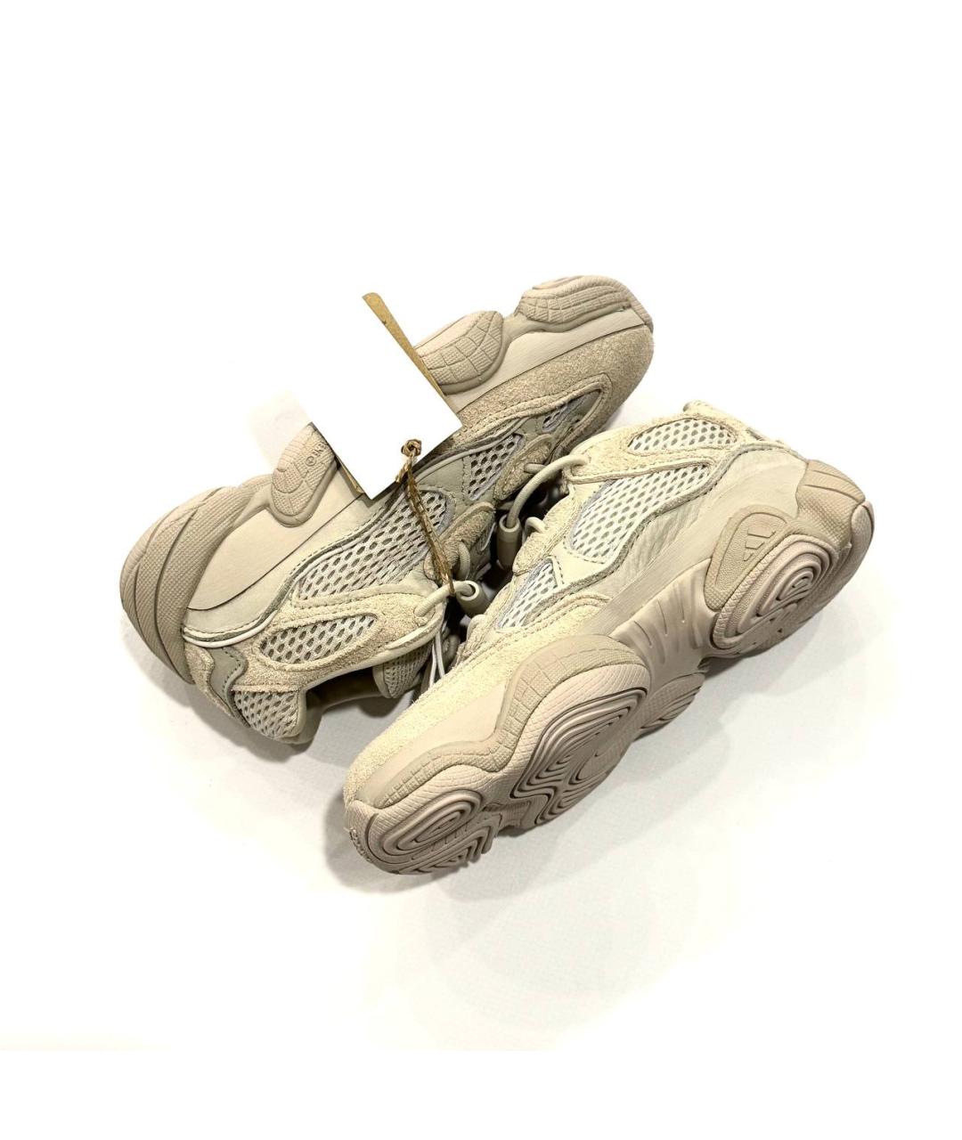 ADIDAS YEEZY Бежевые замшевые кеды, фото 2