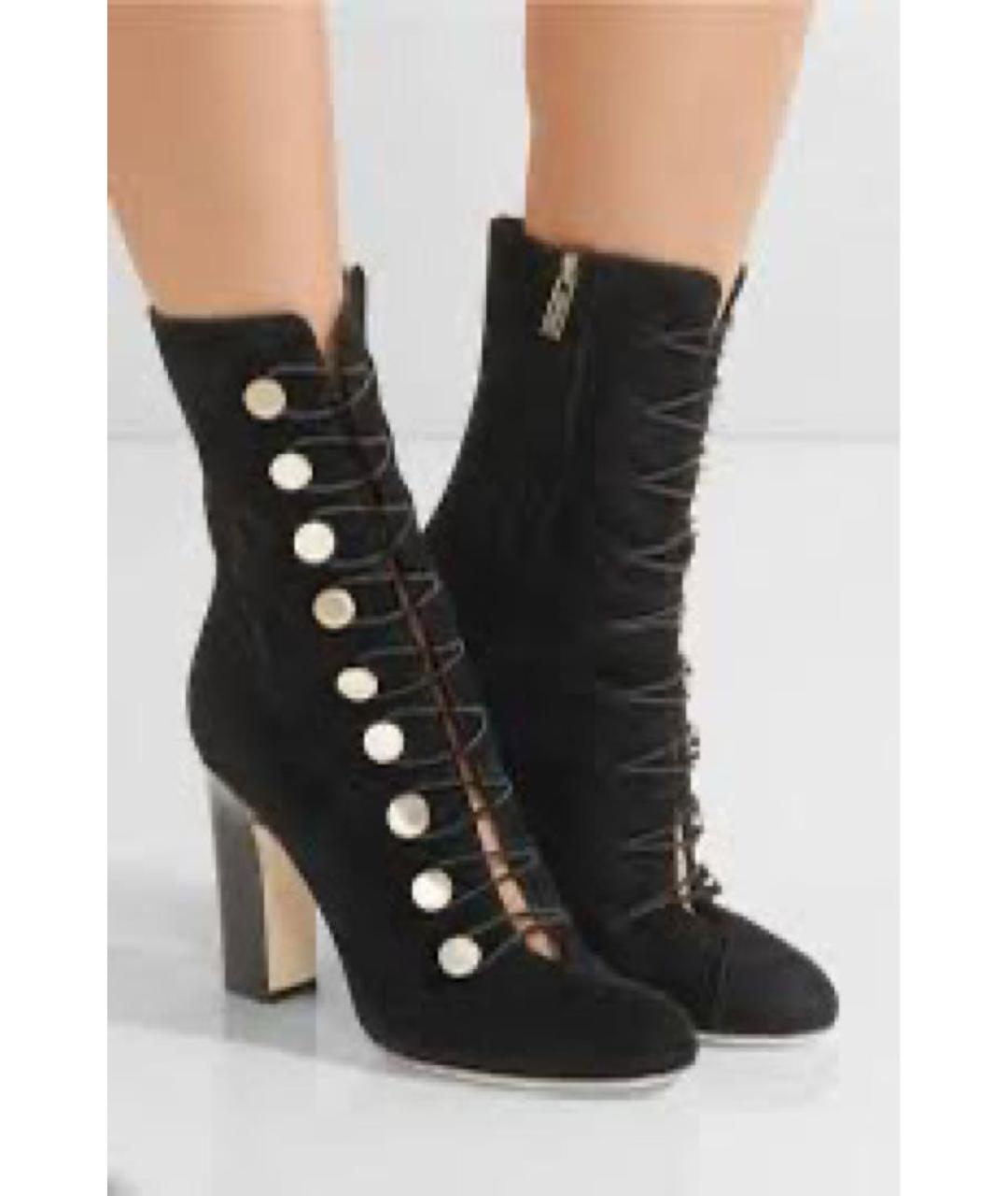 JIMMY CHOO Черные кожаные ботильоны, фото 6