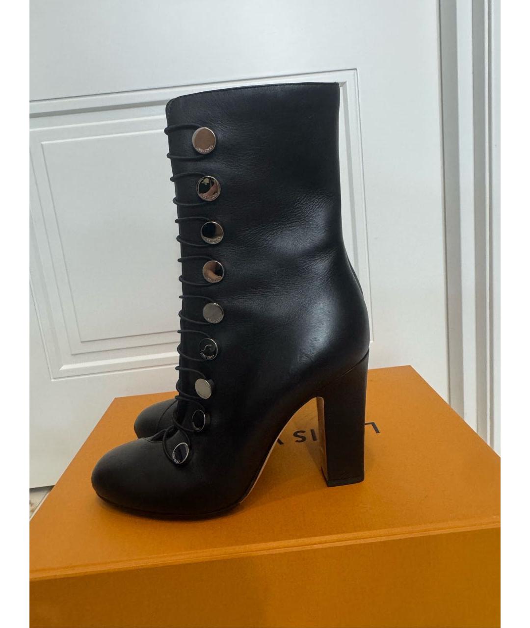 JIMMY CHOO Черные кожаные ботильоны, фото 3