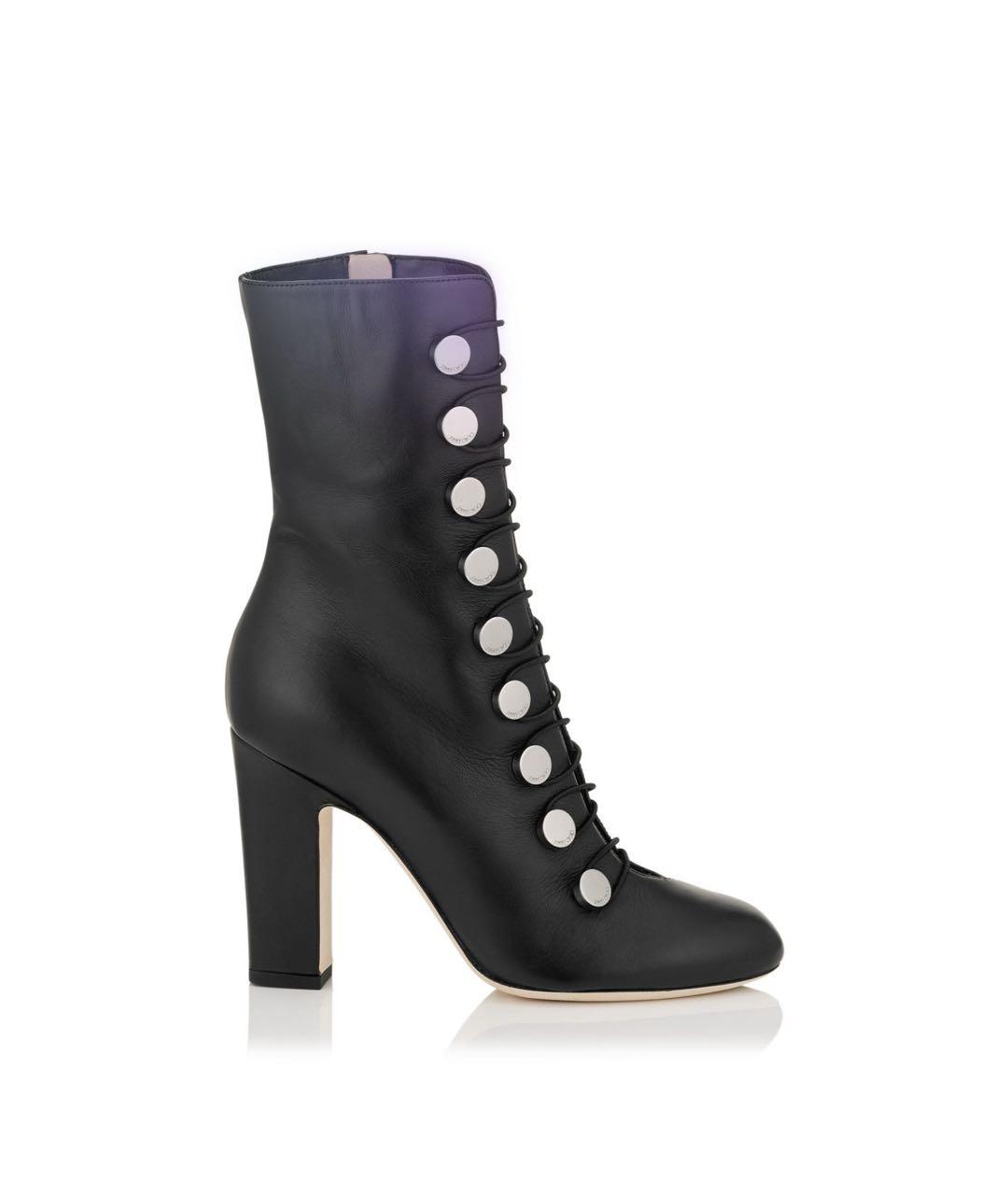 JIMMY CHOO Черные кожаные ботильоны, фото 1