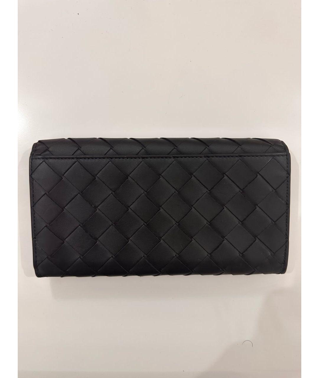 BOTTEGA VENETA Черный кожаный кошелек, фото 2