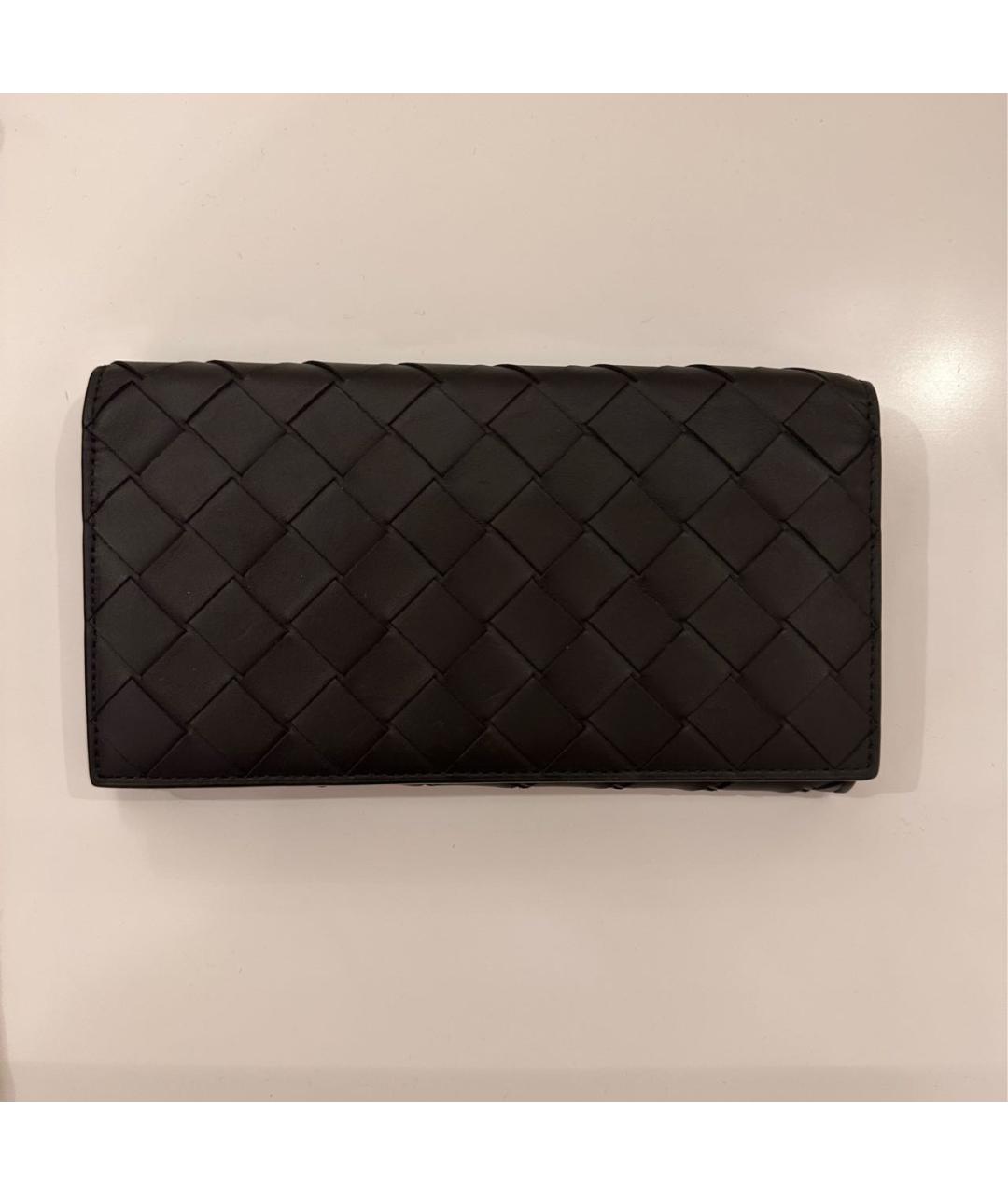 BOTTEGA VENETA Черный кожаный кошелек, фото 5