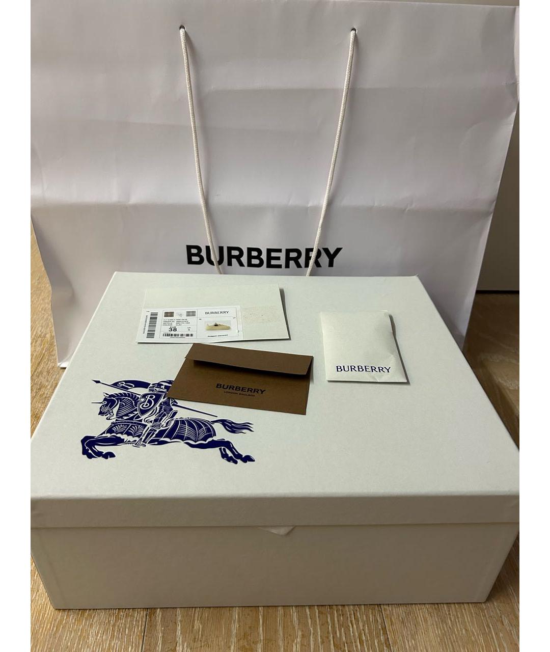BURBERRY Бежевые синтетические кроссовки, фото 7