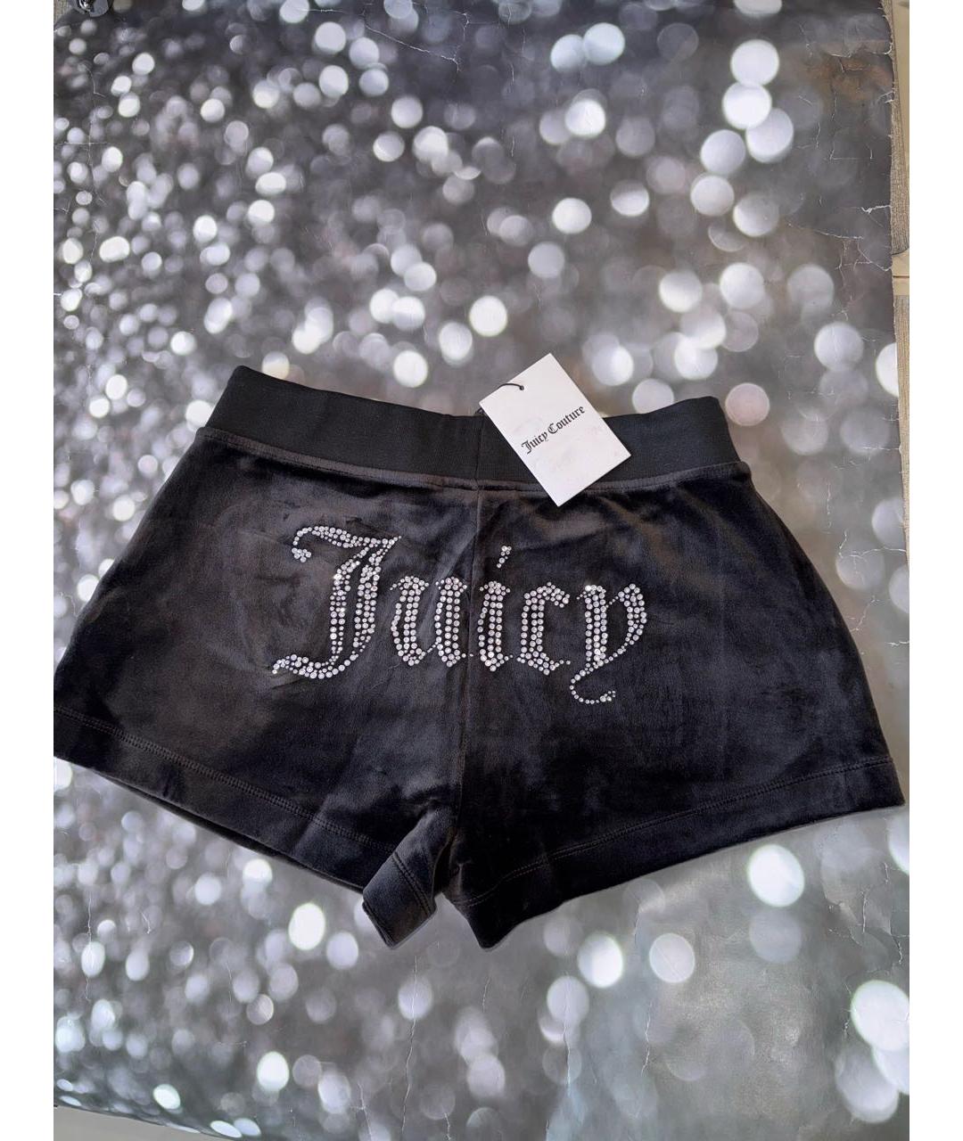 JUICY COUTURE Черные полиэстеровые шорты, фото 2