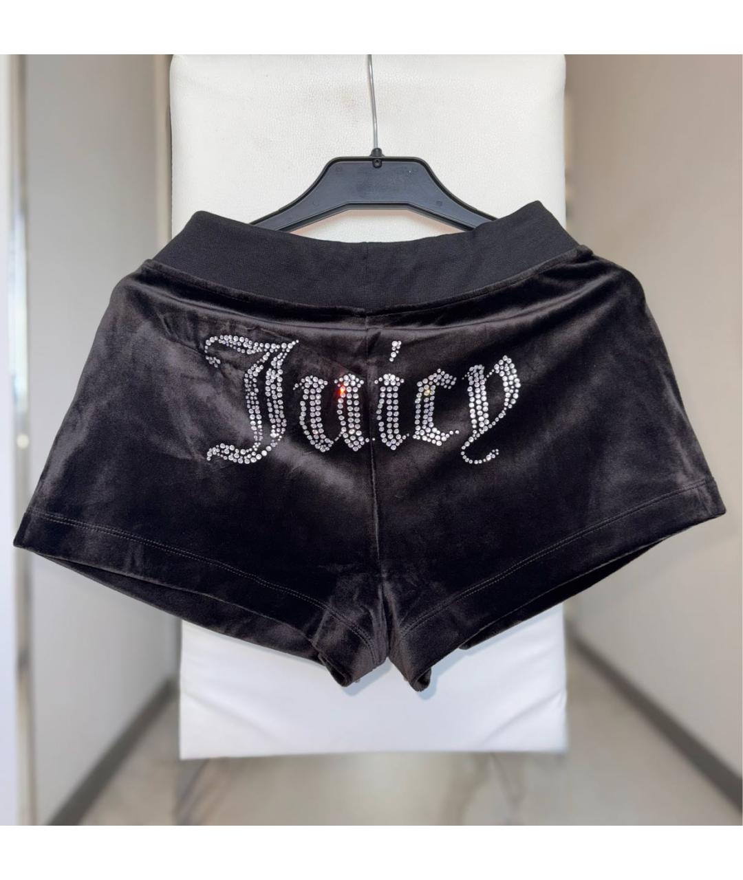 JUICY COUTURE Черные полиэстеровые шорты, фото 8