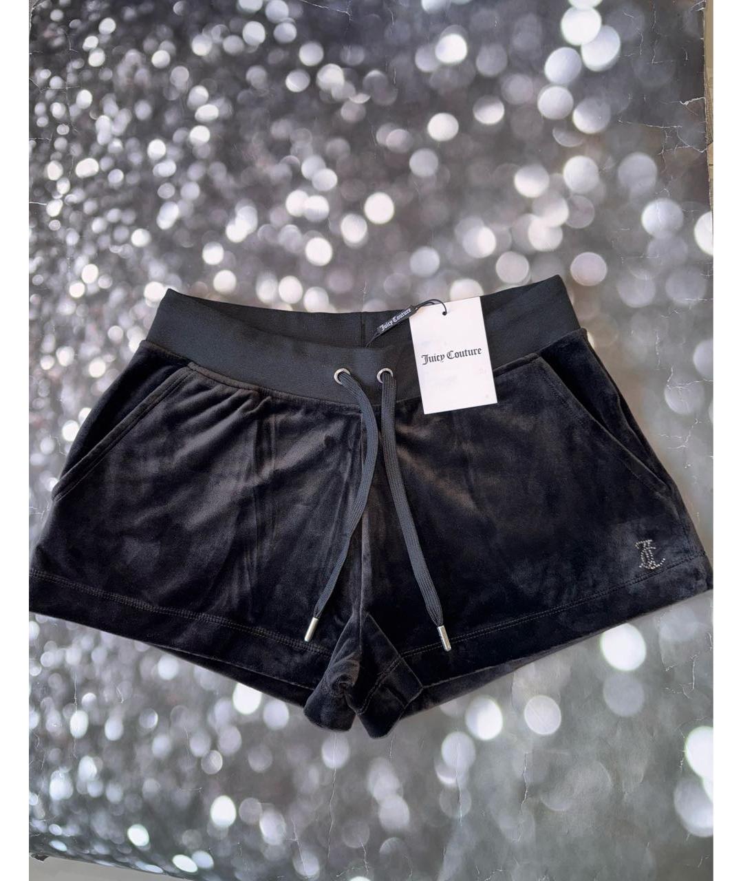 JUICY COUTURE Черные полиэстеровые шорты, фото 9