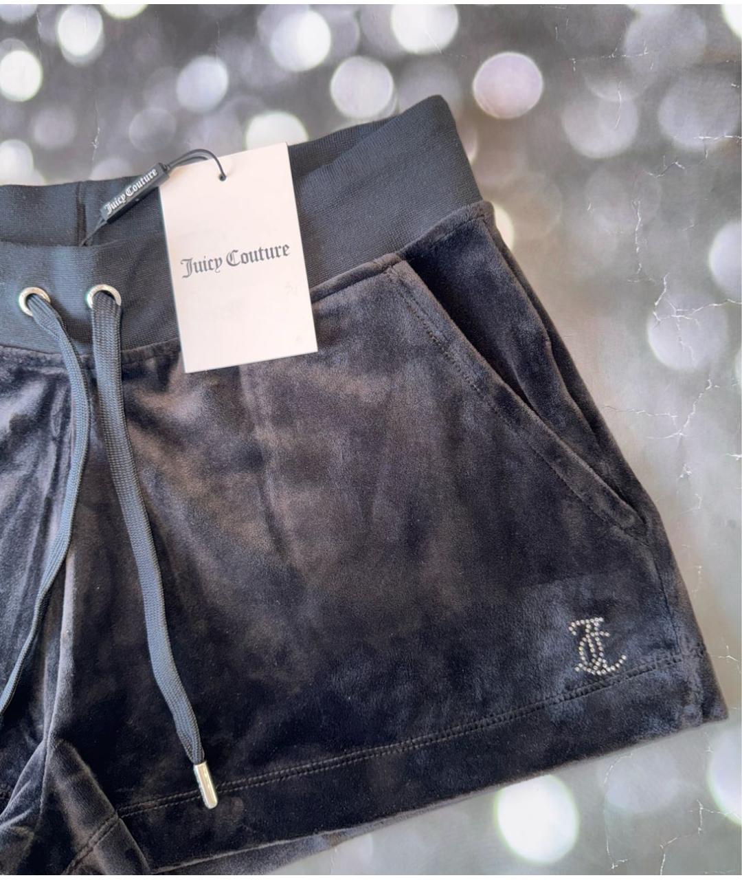 JUICY COUTURE Черные полиэстеровые шорты, фото 6