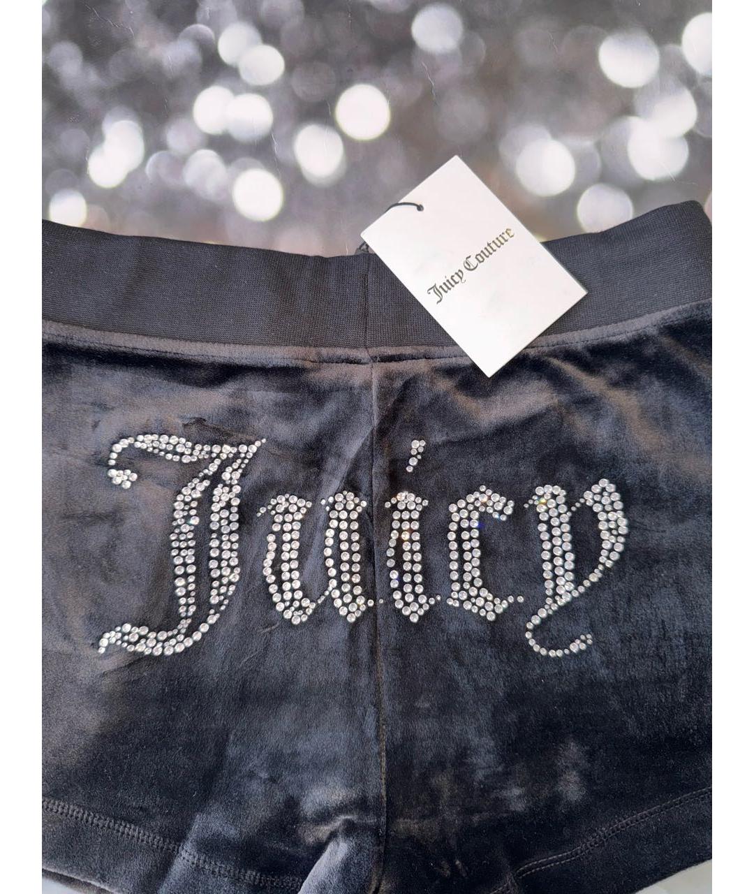 JUICY COUTURE Черные полиэстеровые шорты, фото 3
