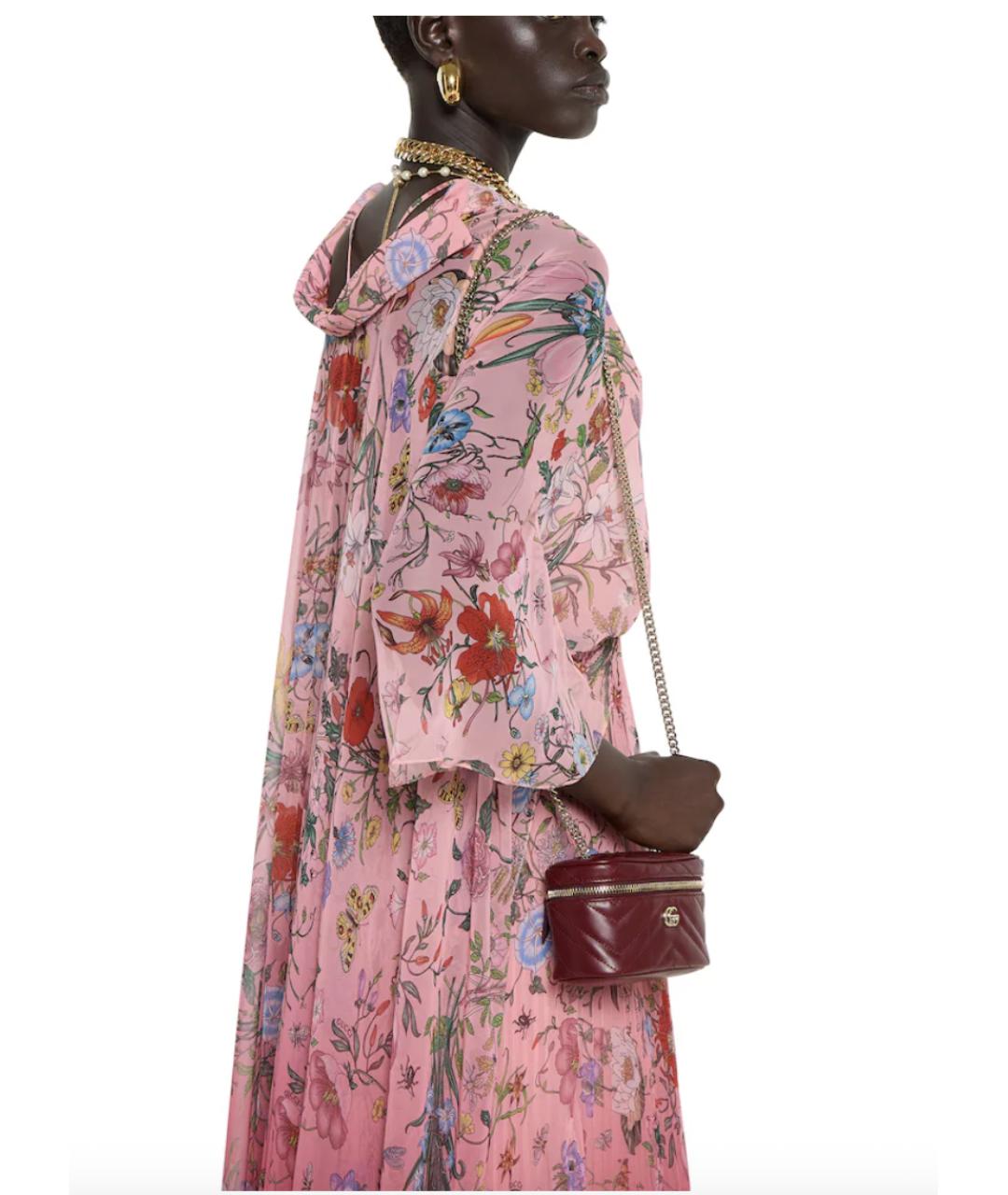 GUCCI Бордовая кожаная сумка через плечо, фото 8