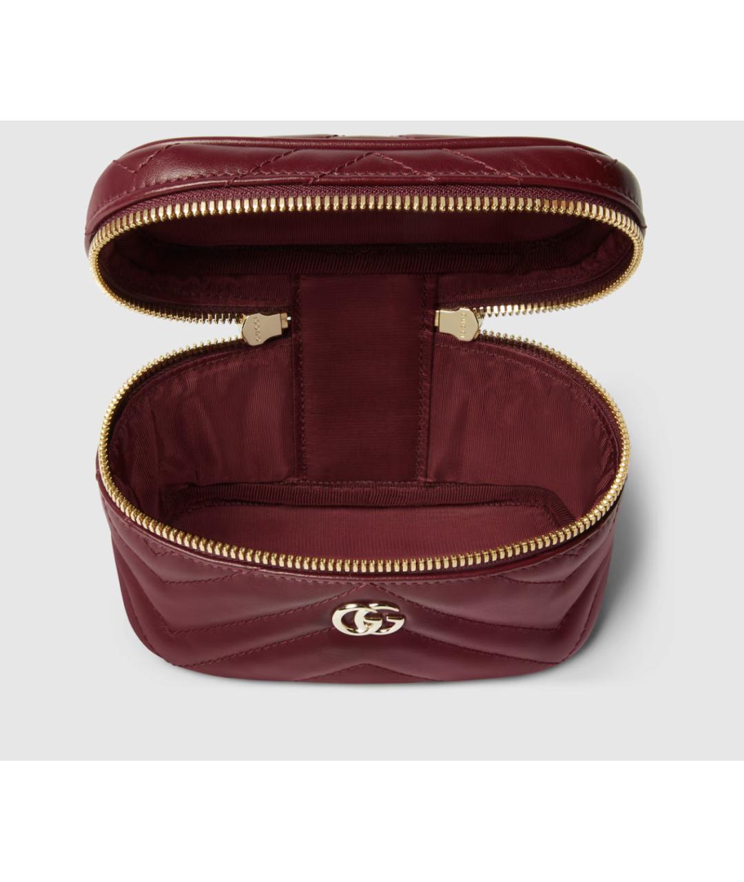 GUCCI Бордовая кожаная сумка через плечо, фото 5