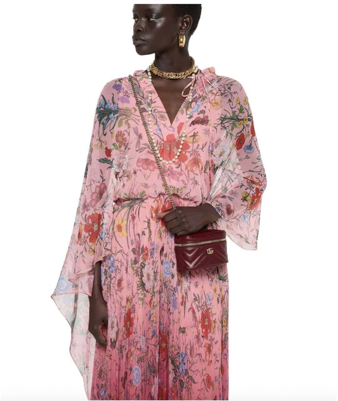 GUCCI Бордовая кожаная сумка через плечо, фото 7