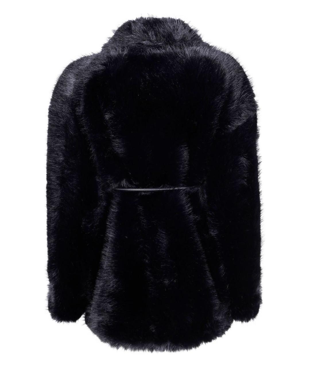 SPORTMAX Черная полиэстеровая шуба, фото 2
