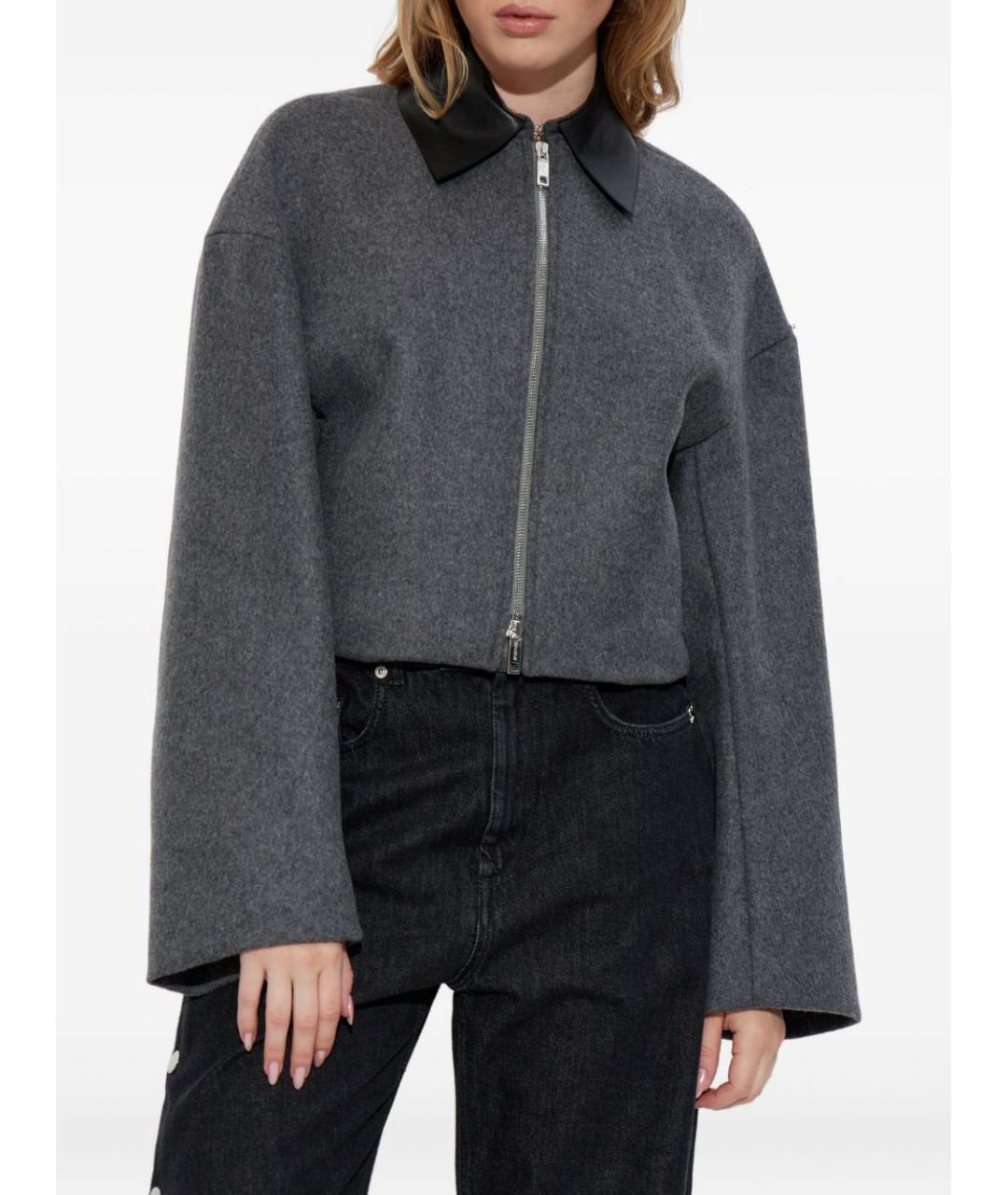 SPORTMAX Серая шерстяная куртка, фото 4