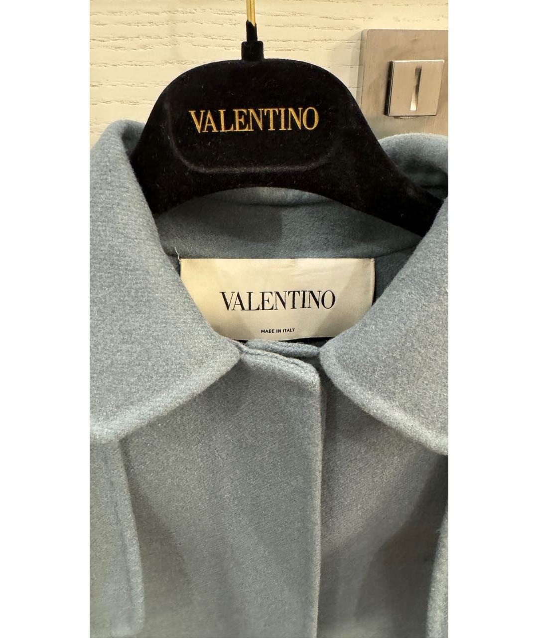 VALENTINO Голубое шерстяное пальто, фото 3